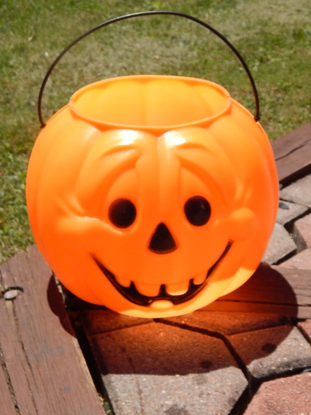 General Foam Plastics Halloween Jack O Lantern Pumpkin Candy Bucket Vintage